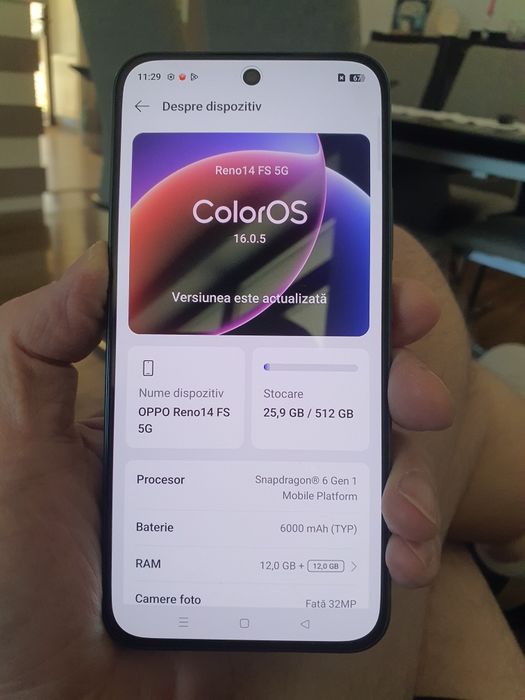 Oppo Reno 14 FS, 12 GB ram