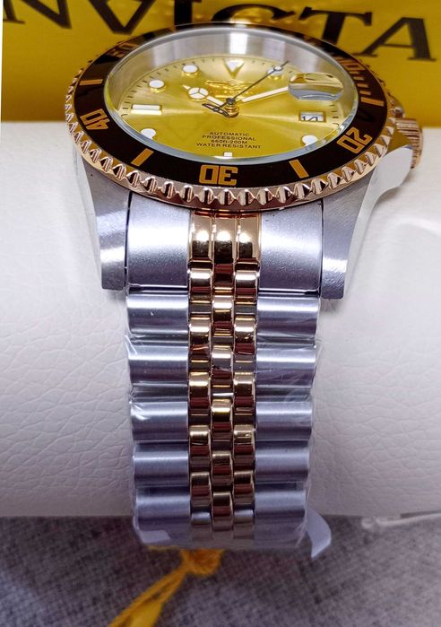 Ceas Invicta Pro Diver Automatic Gold Dial Batman Bezel - Barbati