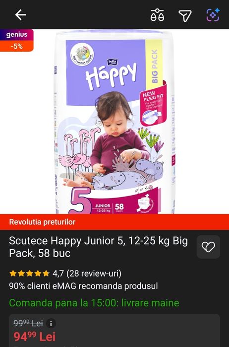 Scutece happy nr 5