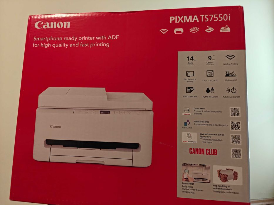 Мултифункционално устройство Canon PIXMA TS7550i, цветен принтер