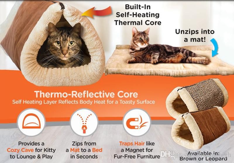 Мека, топла постелка за коте 2в1 самозатоплящо се легло и къща за котк
