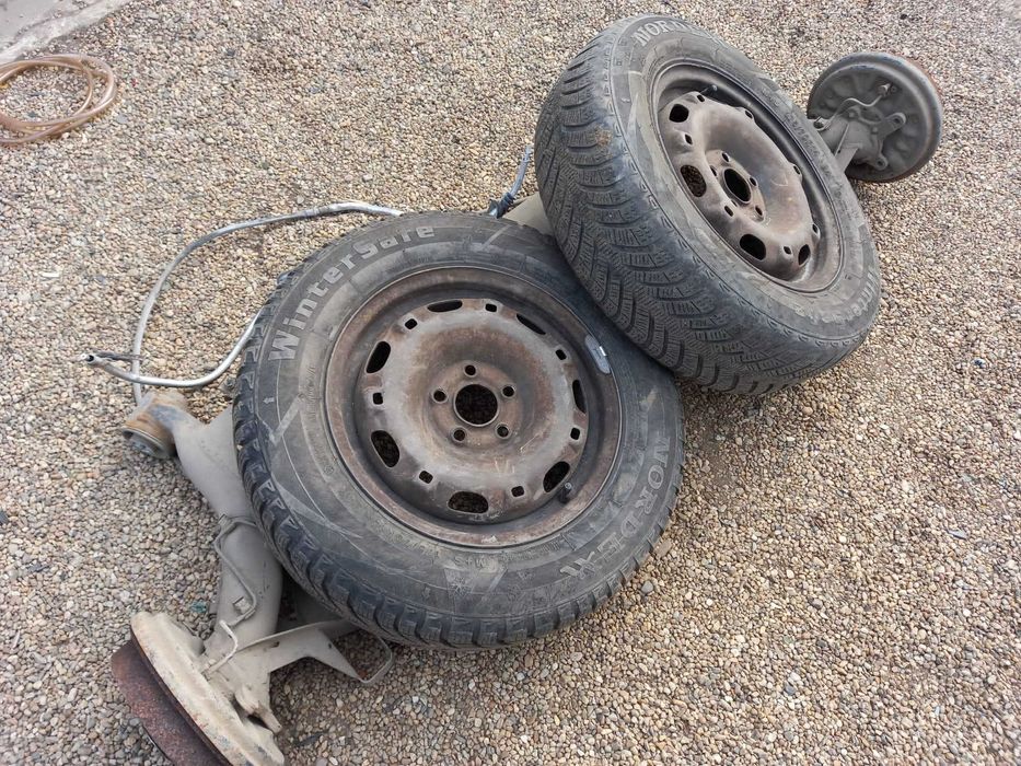 Volkswagen Polo, punte spate cu cabluri si roti, pentru remorca