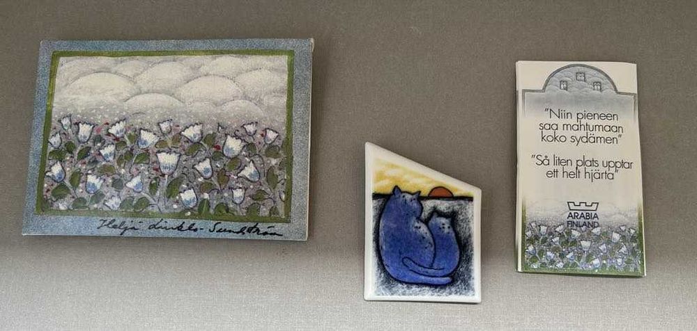 Авторска брошка Lovers, на известната марка Iittala Arabia, Финландия