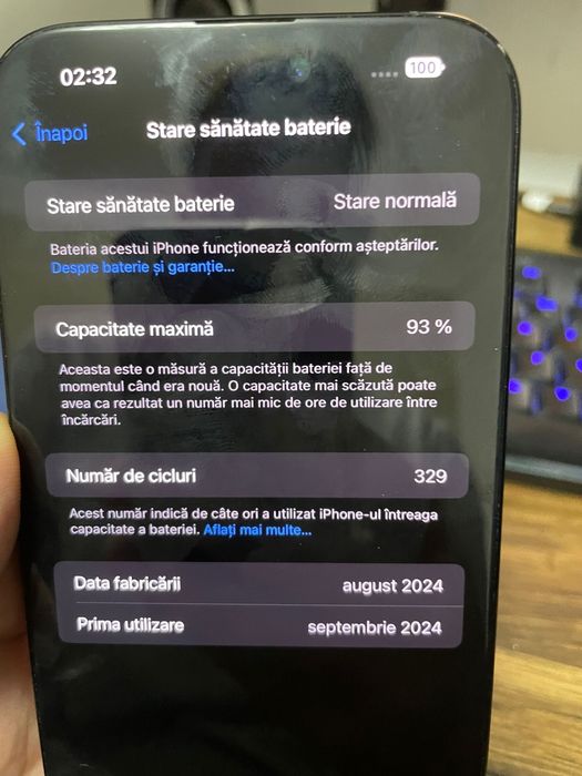 Vand iPhone 16 Pro Max 512gb 93%