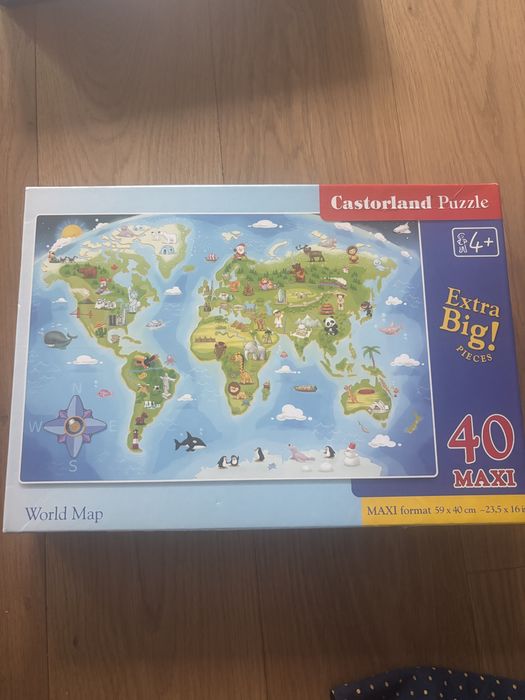 World Map puzzle-40 maxi, 4+