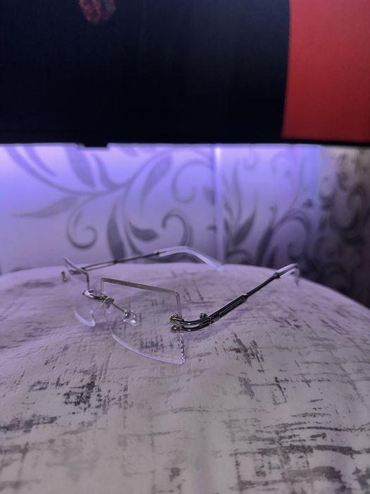 Ochelari rimless de design — lentile transparente (fără protecție UV)