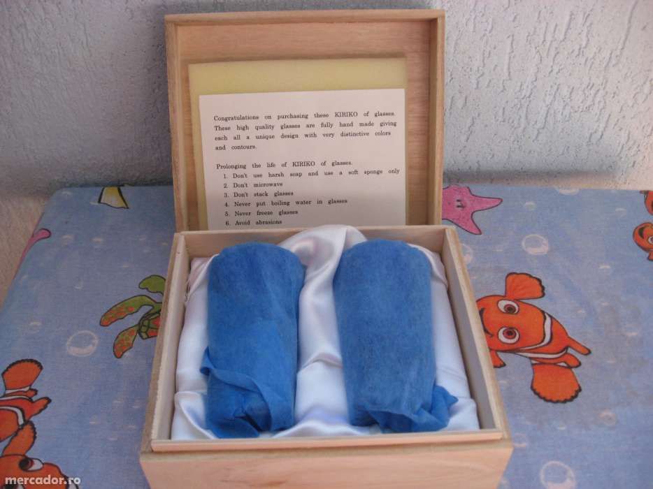 Vand set 2 pahare Kiriko Japonia originale 500 ron negociabil