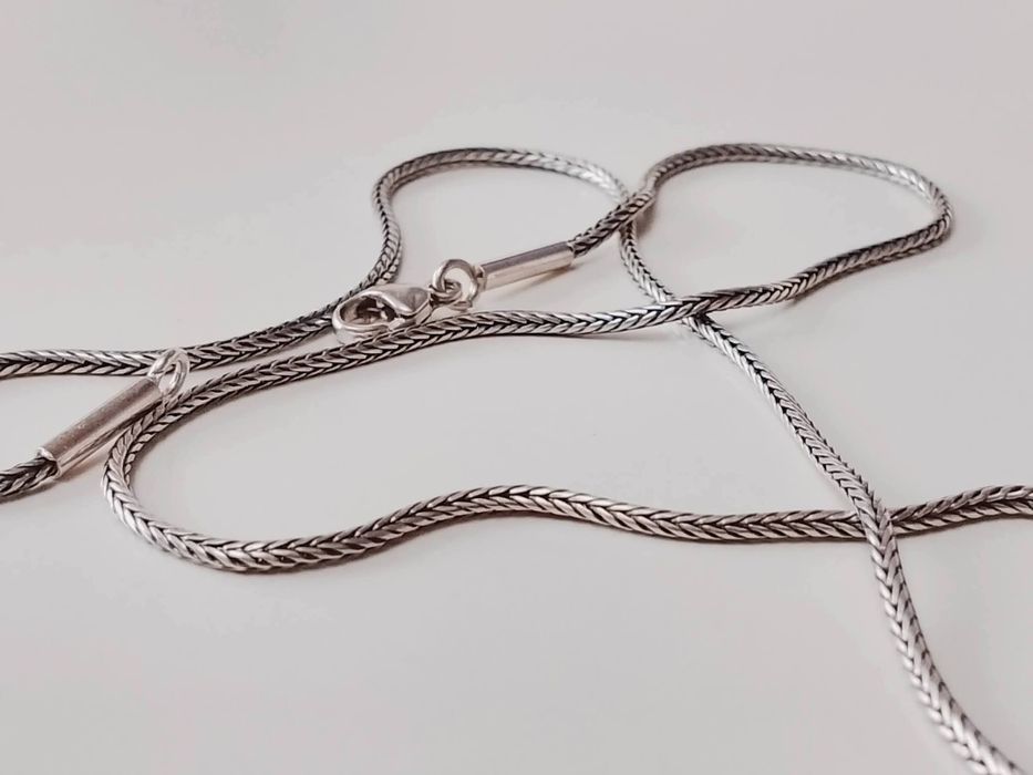 Vechi colier lant si pandantiv argint 925, piatra zirconiu, copii