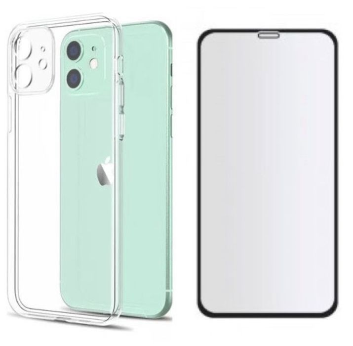 Iphone 11 11 PRO 12 PRO MAX Husa Silicon Cam Case + Folie Sticla Stone