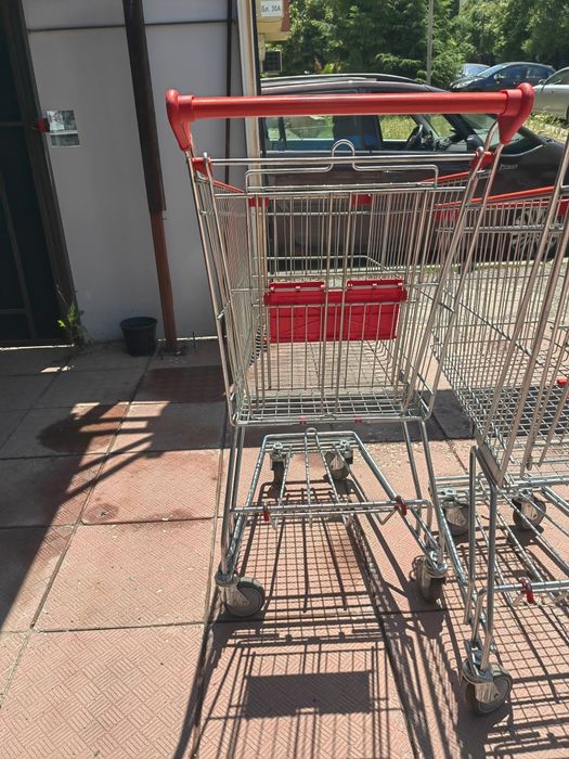 Количка за пазаруване с платформа 120 литра