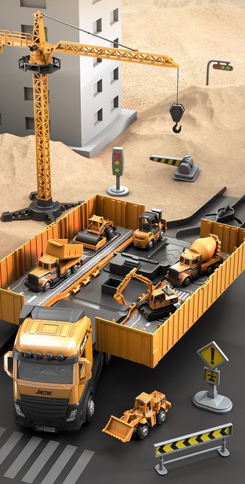 Игровой подарочный набор строительной техники/ Машинка игрушечная дети