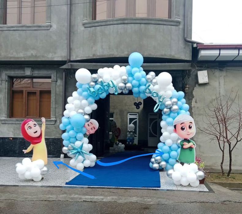 Шарли безаклар декор айикча хизмати