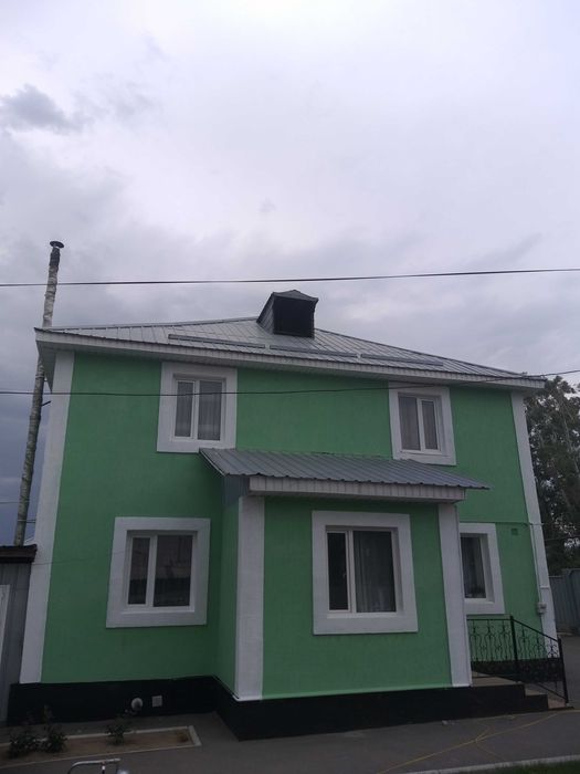Покраска дома ворот крыши