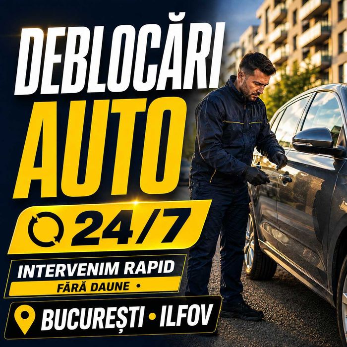 Deblocări auto București–Ilfov 24/7, fără daune