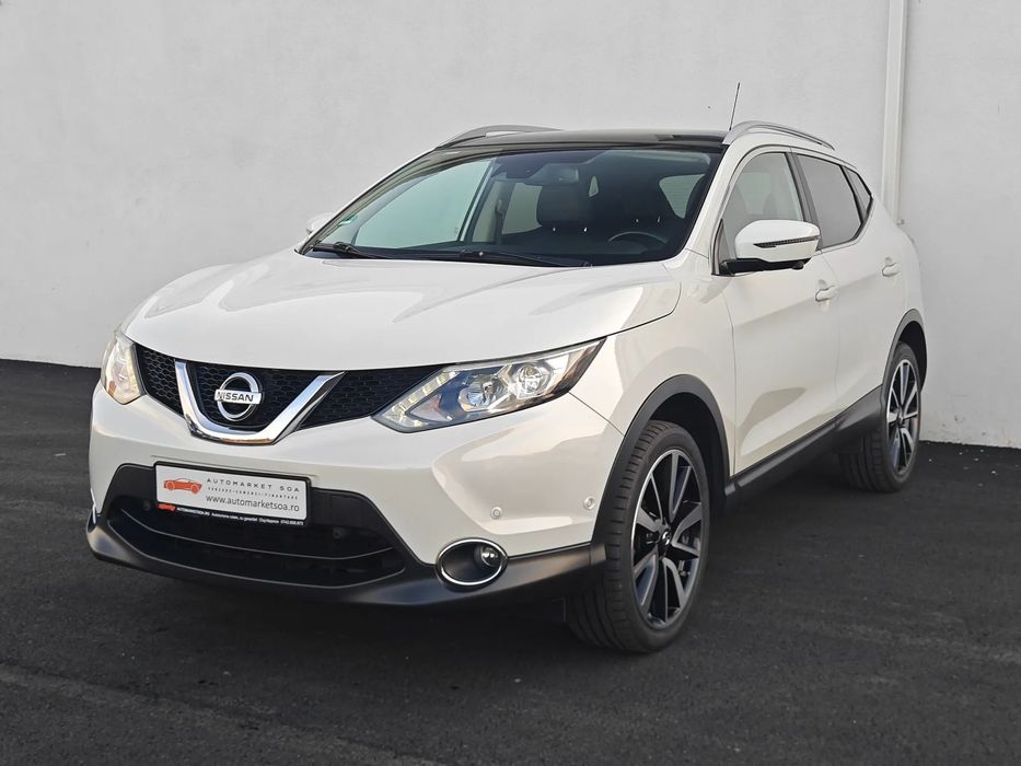 Nissan Qashqai RAR Efectuat/1.6 dCi/Piele/Panorama/Alb perlat/LED/Rate/Garantie/