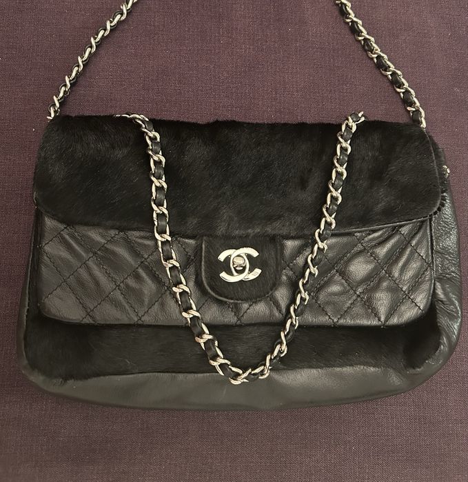 Geanta Chanel premium piele naturala blana naturala