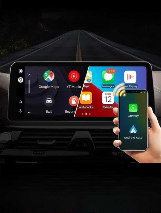 Navigatie Android BMW Seria 5 F10 12.3" CarPlay & Android Auto 8+128GB