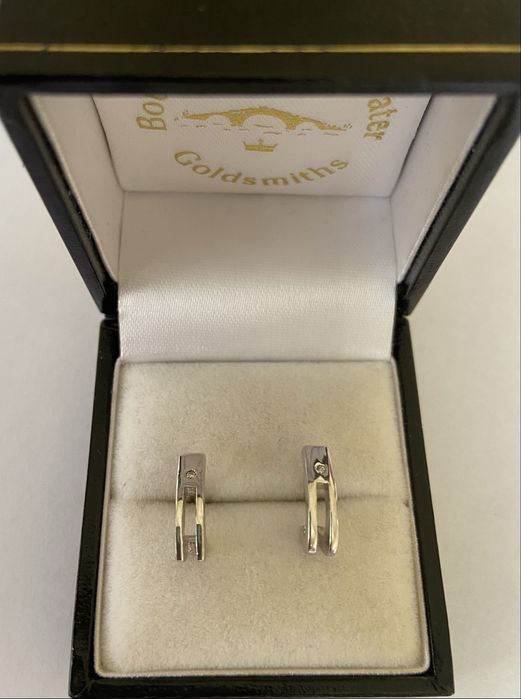 Cercei din argint cu diamant designer Hot Diamonds