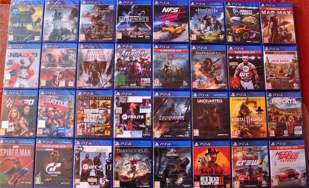 ps4 Crash GTA Star Wars Lego Spiderman Fifa NBA