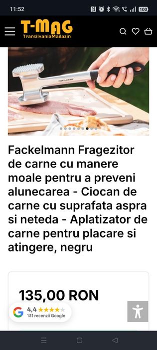 Vând ciocan pt frăgezire carne marca Fackelmann