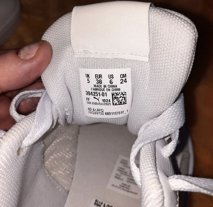 Puma- Adidași albi, damă, nou, 38
