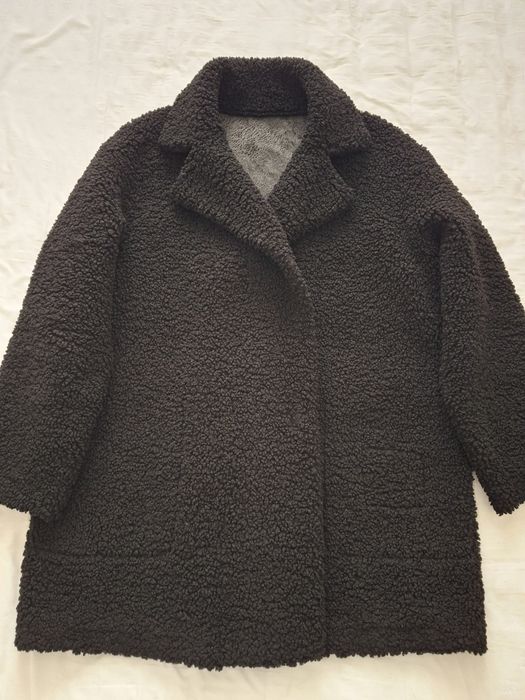 Шубка тедди  черная