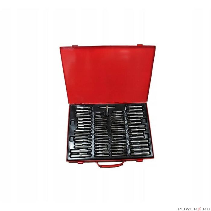 Trusa de filiere si tarozi, 110 piese, otel, Kraft