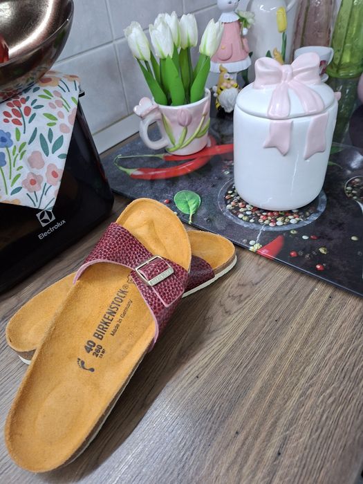 Papuci din piele Birkenstock mas 39/40