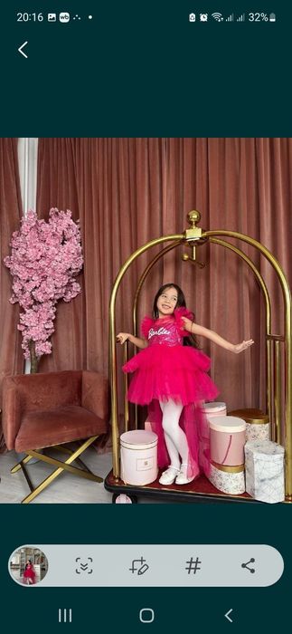 Прокат платья Барби,  розовое платье прокат