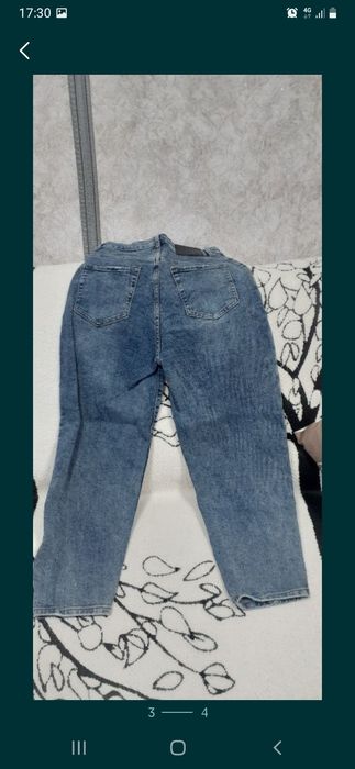 Брючки белые на флисе и джинсы