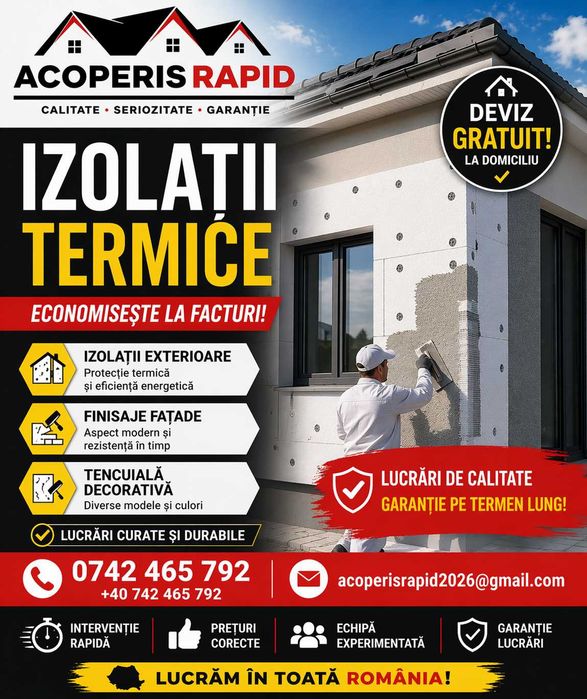 Izolații termice București – Servicii complete