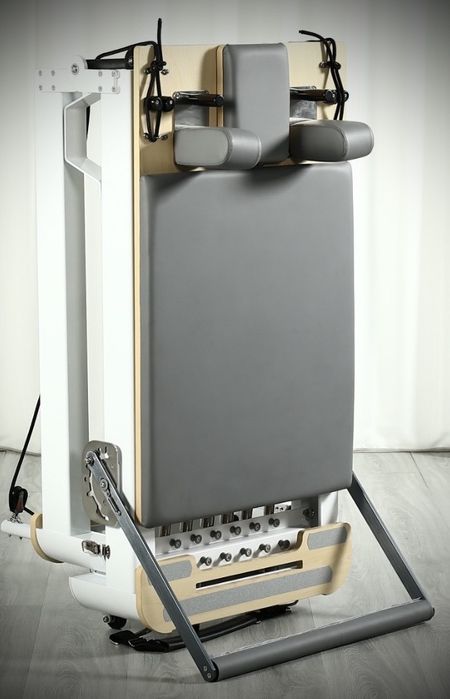 Aparat pilates reformer pliabil din aluminiu complet accesorizat