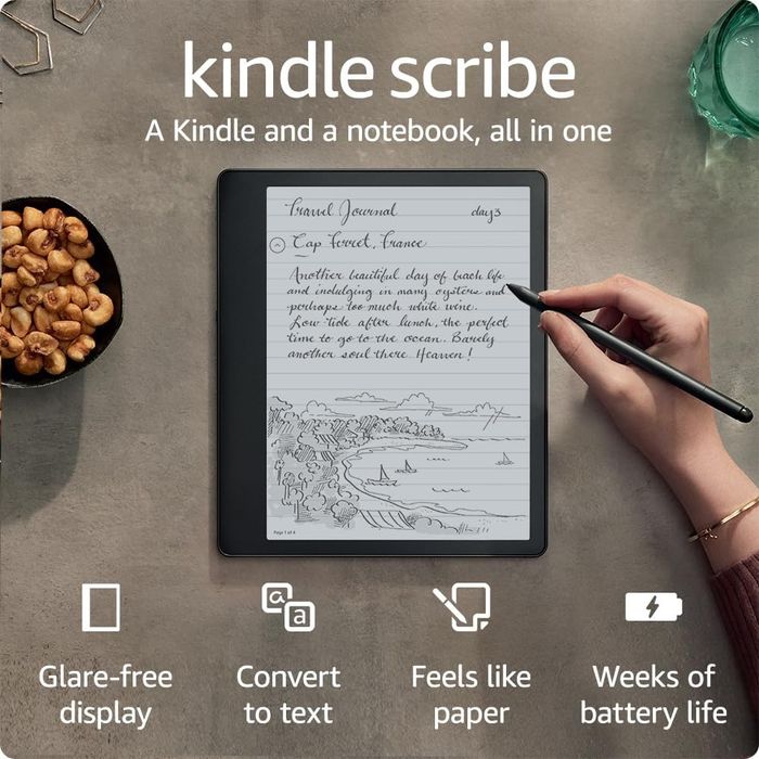 Amazon kindle Scribe с функцией рукописного ввода и со стилусом