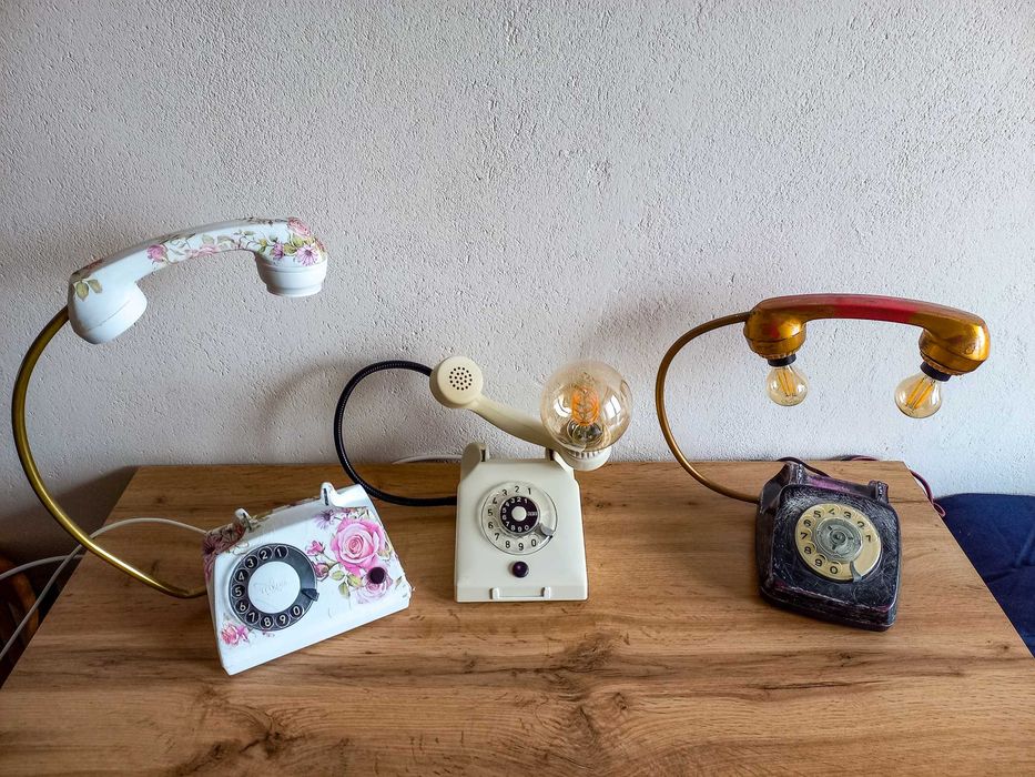 Стилна нощна лампа от ретро телефон