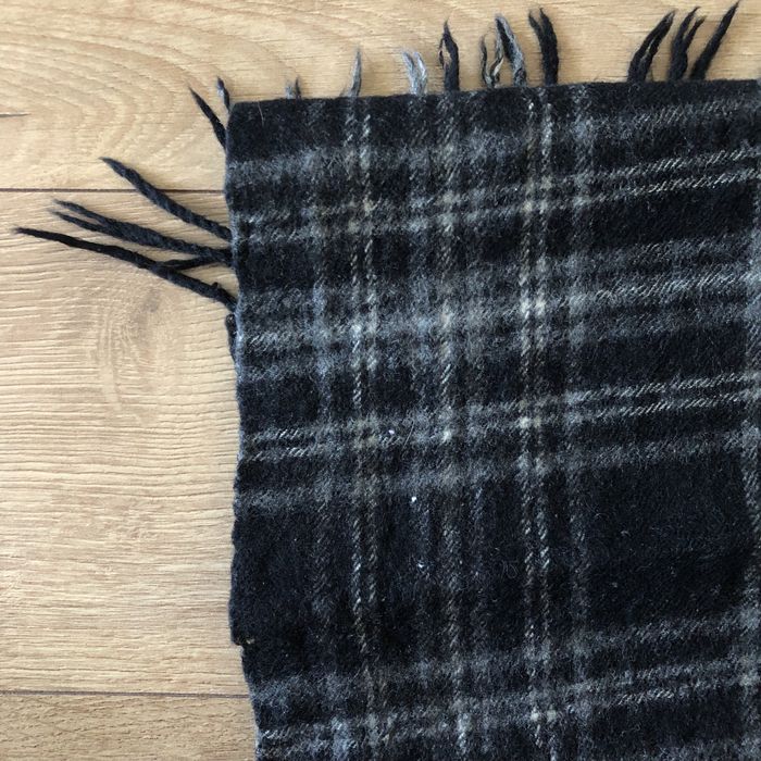 FULAR barbati lana | carouri | negru si gri