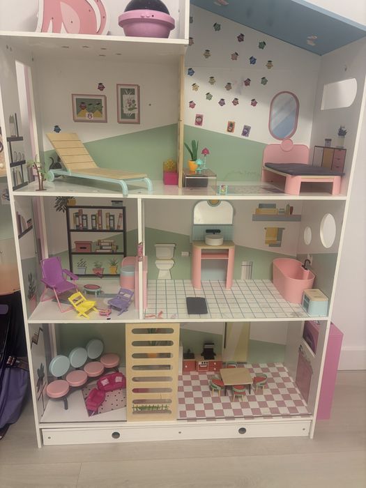 Casuta papusi din lemn XXL