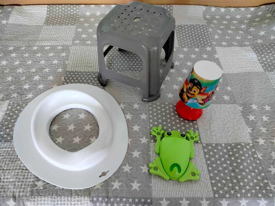Детска нощна лампа ПЕС ПАТРУЛ, седалка за WC и малка табуретка