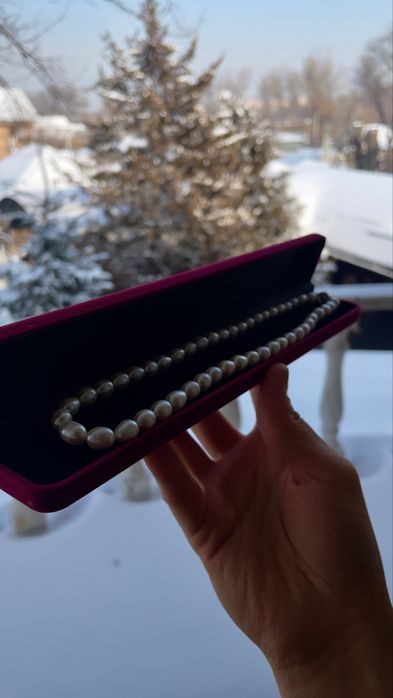 Ожерелье из натурального жемчуга