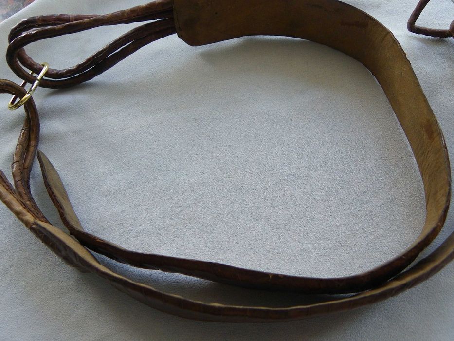 Дамски колан от естествена крокодилска кожа