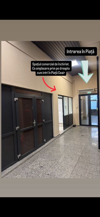 Spatiu Comercial De inchiriat Piata Ceair Ultracentral 26mp