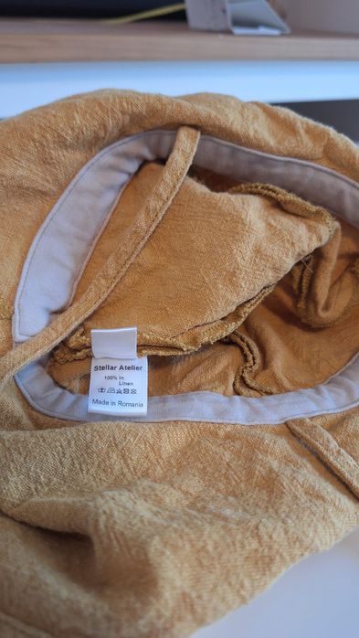 Pălărie de soare Stellar Atelier, 100% In, Mărimea S (1-4 ani) – Mustard