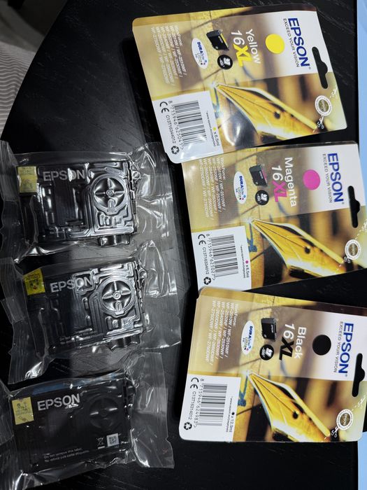 Cartușe imprimantă Epson 16XL – Black, Yellow, Magenta – NOU, SIGILAT