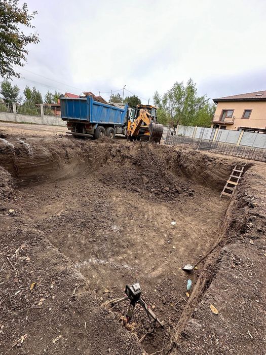 Nisip, pietris, pamant, evacuari moloz, buldoexcavatoare/miniexcavatoare de inchiriat