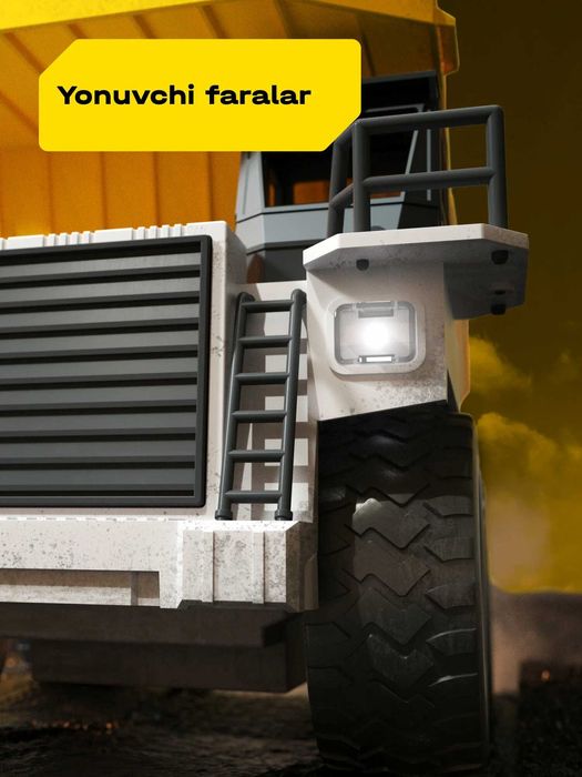 Радиоуправляемый самосвал Cubits Urbamax T300 со светом, масштаб 1:18