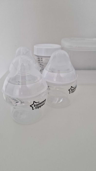 Tommee tippee шишета с биберони и стерилизатор за микровълнова