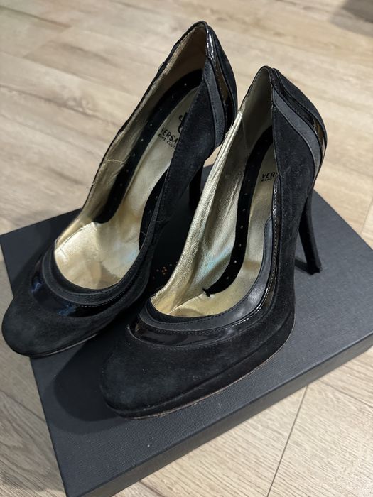 Pantofi negri Versace Jeans Coutur, 36