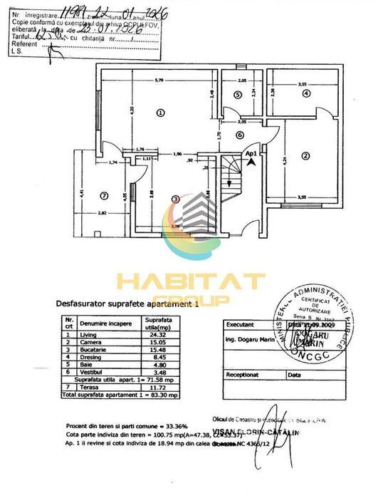 Apartament in vila - 2 camere plus curte  si parcare