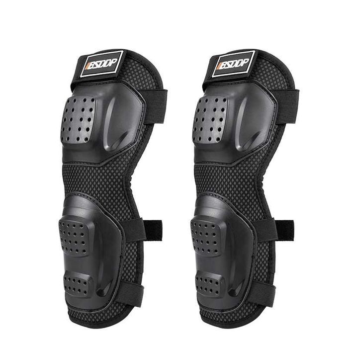 Set Protectii Moto pentru Genunchi si Coate, Usoare, Confortabile, Pentru Moto, Scuter, Bicicleta Negru