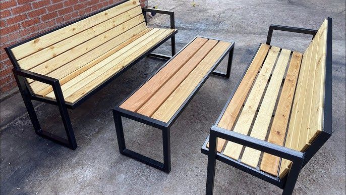 Скамейка лофт металл каркас