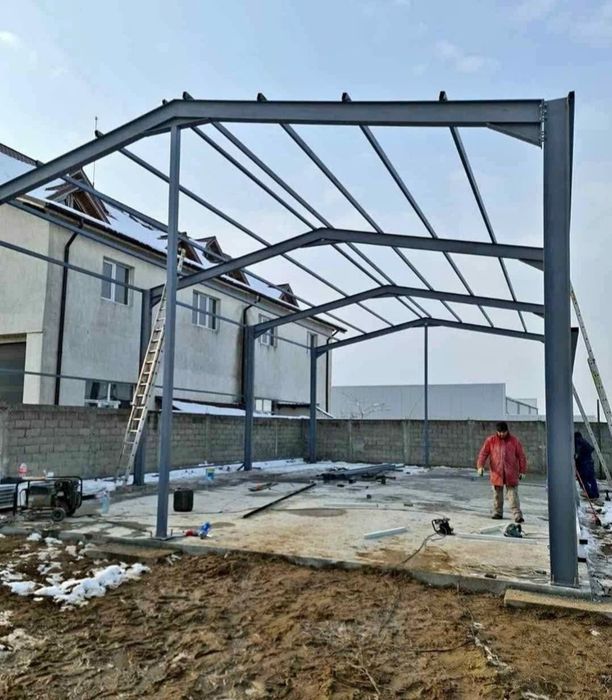 Vand structura metalica 10x25x4h confecționată din profile ipe 160.
